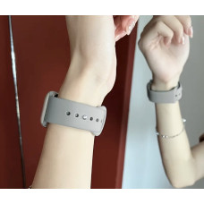 Светло серый оригинальный браслет ремешок на часы Apple Watch, водостойкий мягкий ремешок 38.40.41.42 мм (серия 10)